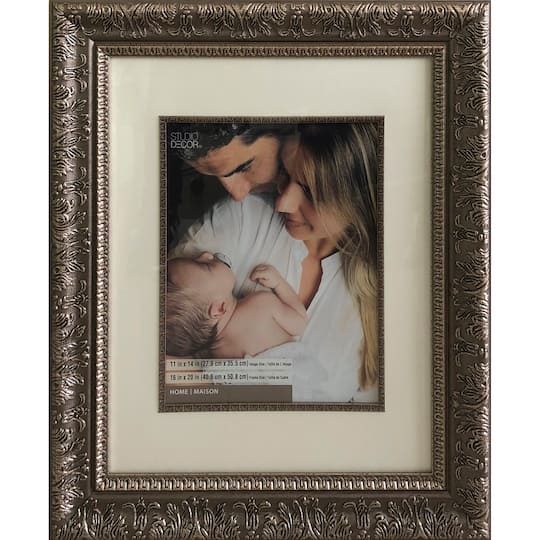 Home Silver Floral Frame with Mat by Studio Décor®
